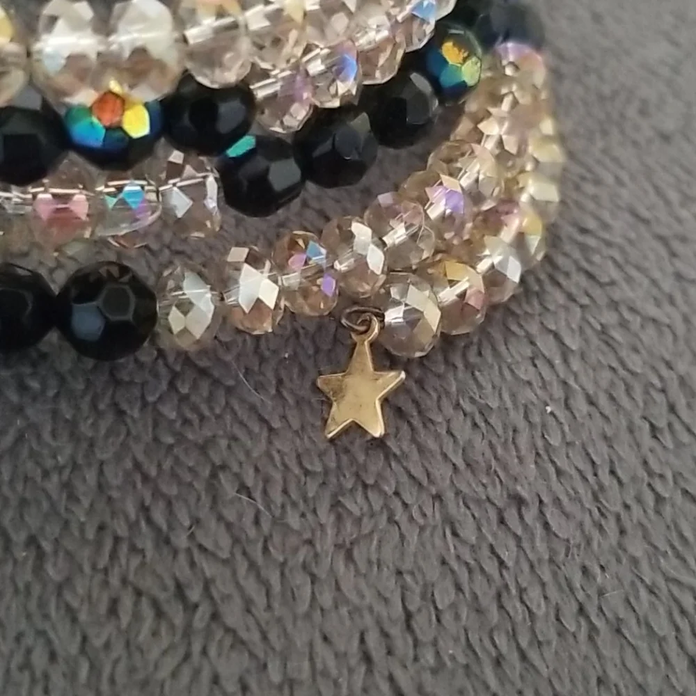 Swarovski Crystal Bead Wire Wrap Bead Bracelet